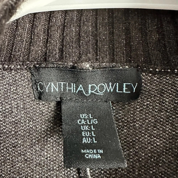 Cynthia Rowley Women’s Black & White Plaid Cardigan Large - Picture 3 of 5